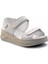 Beyaz Hakiki Deri Kadın Sandalet K05281018103 2