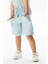 Batı Cep Detaylı Yazlık Müslin Kız Çocuk Şort Buz Mavi Bmv 4