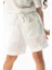 Batı Cep Detaylı Yazlık Müslin Kız Çocuk Şort Beyaz Byz 3