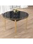 Osle Serisi 80X132 Sabit Siyah Mermer Desen Mutfak Masa Takımı 4 Sandalye Gold Detay 3