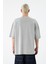 Cep Detaylı Yıkamalı Oversıze T-Shırt-Gri 5