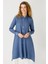Cep Detaylı Asimetrik Kesim Tunik Indigo 1