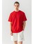 Essential Oversize Tişört Kırmızı 5