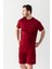Essential Regular Fit Tişört Bordo 5