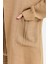 Kırma Detaylı Bluz Ceket Pantolon Takım Camel 4