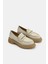 Bukle Bej Rugan Deri Kadın Loafer 5