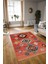 Dijital Baskılı Kaymaz Taban Yıkanabilir Etnik Yolluk Mutfak Salon Halısı, N-Etnik-01-Kırmızı, 4