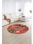 Dijital Baskılı Kaymaz Yıkanabilir Etnik Desen Yuvarlak Mutfak Salon Halısı, N-Y-Etnik-01-Kırmızı, 3