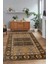 Dijital Baskılı Kaymaz Taban Yıkanabilir Etnik Yolluk Mutfak Salon Halısı, N-Etnik-11-Kahve, 1