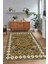 Dijital Baskılı Kaymaz Taban Yıkanabilir Etnik Yolluk Mutfak Salon Halısı, N-Etnik-19-Sarı, 1