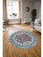 Dijital Baskılı Kaymaz Yıkanabilir Etnik Desen Yuvarlak Mutfak Salon Halısı, N-Y-Etnik-14-Renkli, 4