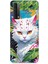 Huawei P Smart 2021 Uyumlu Beyaz Kedi ve Ejder Meyvesi Desenli Silikon Kılıf 1