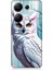 Xiaomi Redmi Note 13 Pro Uyumlu Beyaz Baykuş Desenli Silikon Kılıf 1