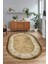 Dijital Kaymaz Yıkanabilir Çerçeveli Oval Yolluk Mutfak Salon Halısı, N-O-Çerçeveli-36-Kahve, 4
