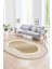 Dijital Kaymaz Yıkanabilir Çerçeveli Oval Yolluk Mutfak Salon Halısı, N-O-Çerçeveli-37-Gold, 5