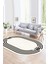 Dijital Kaymaz Yıkanabilir Çerçeveli Oval Yolluk Mutfak Salon Halısı, N-O-Çerçeveli-44-Krem, 5