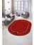 Dijital Kaymaz Yıkanabilir Çerçeveli Oval Yolluk Mutfak Salon Halısı, N-O-Çerçeveli-50-Bordo, 1