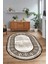 Dijital Kaymaz Yıkanabilir Çerçeveli Oval Yolluk Mutfak Salon Halısı, N-O-Çerçeveli-09-Kahve, 4