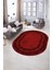 Dijital Kaymaz Yıkanabilir Çerçeveli Oval Yolluk Mutfak Salon Halısı, N-O-Çerçeveli-05-Bordo, 1