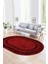 Dijital Kaymaz Yıkanabilir Çerçeveli Oval Yolluk Mutfak Salon Halısı, N-O-Çerçeveli-05-Bordo, 5