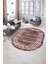 Dijital Kaymaz Yıkanabilir Çerçeveli Oval Yolluk Mutfak Salon Halısı, N-O-Çerçeveli-42-Bordo, 1