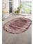 Dijital Kaymaz Yıkanabilir Çerçeveli Oval Yolluk Mutfak Salon Halısı, N-O-Çerçeveli-42-Bordo, 2