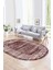 Dijital Kaymaz Yıkanabilir Çerçeveli Oval Yolluk Mutfak Salon Halısı, N-O-Çerçeveli-42-Bordo, 5