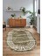 Dijital Kaymaz Yıkanabilir Çerçeveli Oval Yolluk Mutfak Salon Halısı, N-O-Çerçeveli-42-Kahve, 4