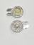 Taşlı Düğme /taşlı Klipsli Düğme/klipsli Klasik Model Düğme/3 Lü Set/ 2,5 cm Gümüş 3