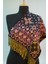 Siyah Pembe Pashmina Şal 6