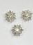 Taşlı Düğme /taşlı Klipsli Düğme/klipsli Yıldız Düğme/3 Lü Set/ 2,5 cm Gümüş 3