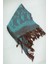 Kahve Turkuaz Pamuk - Viskon Şal 2