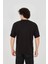 Jakar Kumaş Rahat Kol T-Shirt - Siyah 3