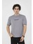 Bisiklet Yaka Slim Fit T-Shirt- Gri 1
