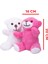 2'li Peluş Beyaz ve Pembe Ayıcık - 20 cm 4