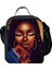 Gri Tarzı Harajuku Yenilik Serin Komik Afrika Kızlar 3D Baskılı Crossbody Çanta Yemek Kabı Okul Gıda Öğle Yemeği Çantası Buz Torbaları (Yurt Dışından) 1