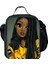 Bej Tarzı Harajuku Yenilik Serin Komik Afrika Kızlar 3D Baskılı Crossbody Çanta Yemek Kabı Okul Gıda Öğle Yemeği Çantası Buz Torbaları (Yurt Dışından) 1