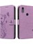 Huawei Y6 2019 Için Flip Case El Kayışı ile Kabartmalı Kelebek Yüksek ve (Yurt Dışından) 5