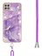 Samsung Galaxy A22 5g Crossbody Kordon Askısı Mermer Anti-Scratch Için Kılıf (Yurt Dışından) 4
