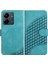 Xiaomi Redmi Için Kılıf Redmi Manyetik Kart Tutucu Geometrik Desen Pu Flip (Yurt Dışından) 1