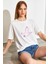 Kadın Kuş Işlemeli Basic Tshirt 3