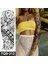 Gerçekci Geçici Gül Çiçek Kanat Maori Desen Kol Kaplama Tattoo Dövme Modelleri 2