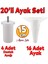 20'li Set Aspen Lüks Mobilya Koltuk Kanepe Tv Ünitesi Yükseltme Destek Ayağı 15 cm Beyaz Ayakları 1