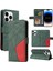 IPhone 15 Için Kılıf Pro Iki Renkli Dikiş Pu Deri Flip Folio Kılıf ile (Yurt Dışından) 1