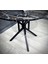 Sedef Yuvarlak Mutfak Masası Yemek Masası Balkon Masası Metal Siyah Ayak 100 cm 5