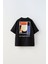 Updated Simplicity Yazılı Desen Tasarım Baskılı Siyah Çocuk T-Shirt 2