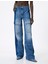 Geniş Paça Kargo Kot Pantolon Yüksek Bel Cepli Çift Renkli - Bianca Wide Leg Jeans 4