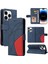 IPhone 15 Için Kılıf Pro Iki Renkli Dikiş Pu Deri Flip Folio Kılıf ile (Yurt Dışından) 1