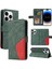 IPhone 15 Için Kılıf Pro Iki Renkli Dikiş Pu Deri Flip Folio Kılıf ile (Yurt Dışından) 1