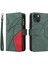 IPhone 13 Için Kılıf Kart Yuvası ile Iki Renkli Dikiş Dokuz Kart Yuvaları (Yurt Dışından) 1